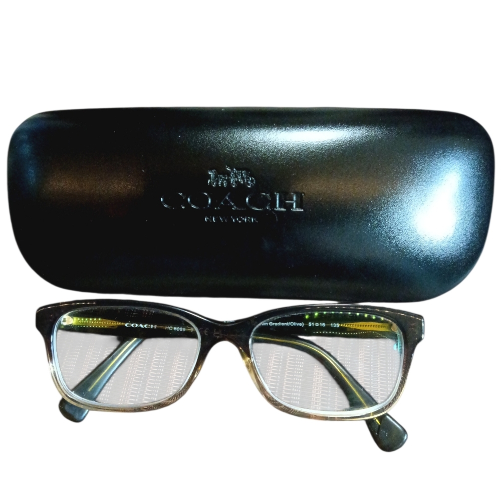 Coach Eyeglasses & Coach Case Glasses Are HC 6089 Olive Brown Gradient-5400